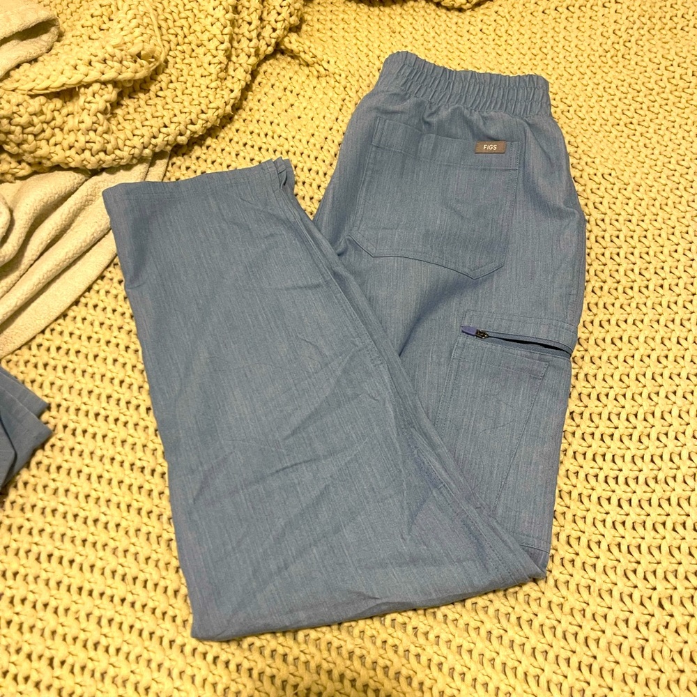 Figs Heather denim straight leg